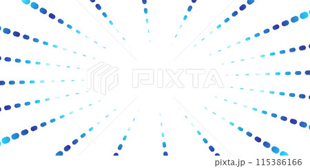 ドットのポップな集中線のイラスト素材 115386166