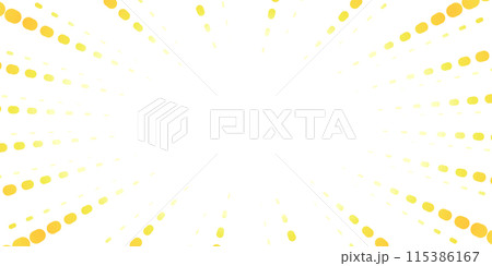 ドットのポップな集中線のイラスト素材 ドットのポップな集中線のイラスト素材 115386167