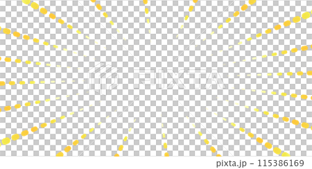 ドットのポップな集中線のイラスト素材 ドットのポップな集中線のイラスト素材 115386169