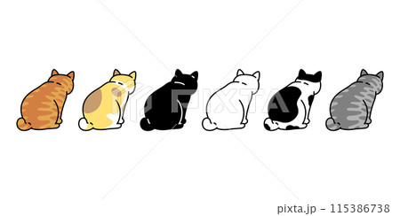 cat vector kitten calico neko sitting icon pet cartoon character colorful munchkin illustration symbol clip art isolated cat vector kitten calico neko sitting icon pet cartoon character colorful munchkin illustration symbol clip art isolated 115386738
