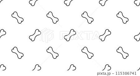 Dog bone seamless pattern cartoon doodle vector gift wrapping paper tile background repeat wallpaper illustration scarf isolated white design 115386741