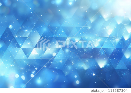 抽象的な青い三角形の幾何学の背景 115387304