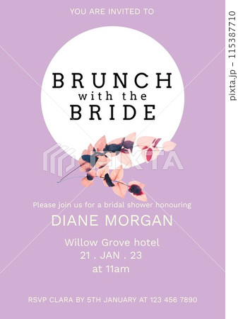Celebrate love with elegance, floral brunch invite 115387710