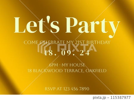 Celebrate in style, golden birthday invite 115387977