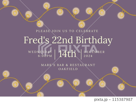 Celebrate in style with lights 115387987