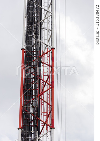 Transmiter tower stairs detail - Javorice mountain, Czechia 115388472
