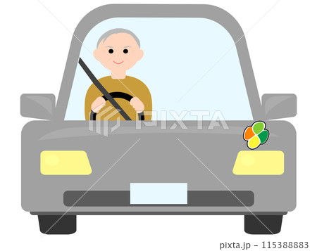 運転するシニア男性 115388883