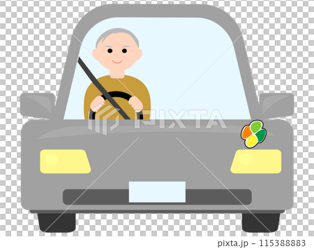 運転するシニア男性 115388883