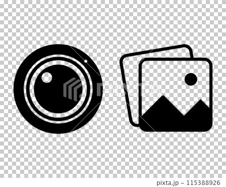Camera lens image icon 115388926