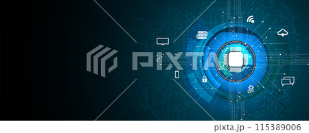 Abstract Computer technology background. network visual connection. Vector art. 115389006