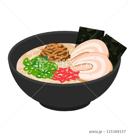 とんこつラーメンのイラスト 115389157