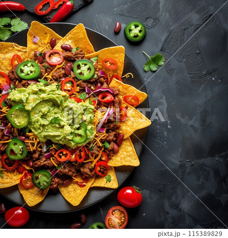 Mexican nacho chips 115389829