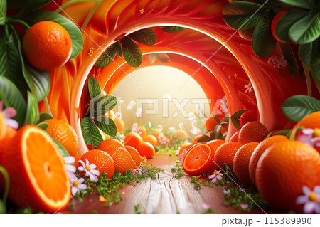 arch of oranges 115389990