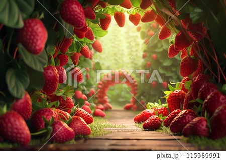 arch of strawberries 115389991