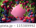 arch of wild berries 115389992