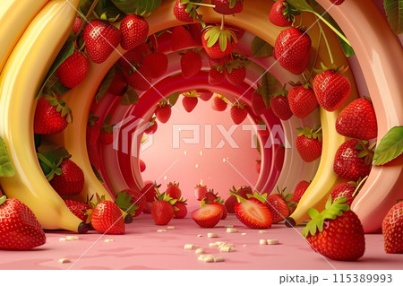 arch of strawberries 115389993