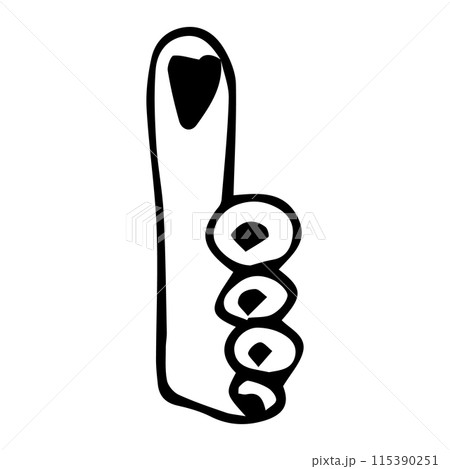 vector element is a compressed hand doodle illustration. astrology. 115390251