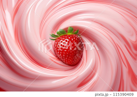 Pink yogurt wave Pink yogurt wave 115390409