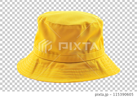 white bucket hat isolated on white 115390605