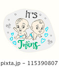 Its Twins, Boy and Boy, Gender Reveal Party 115390807