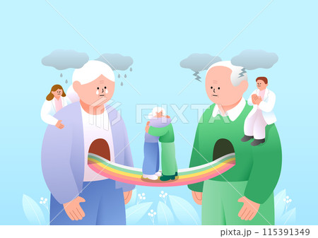 Elderly couple's depression and marital relationship recovery clinic Elderly couple's depression and marital relationship recovery clinic 115391349
