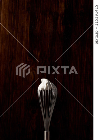 whipped cream on the whisk whipped cream on the whisk 115391415
