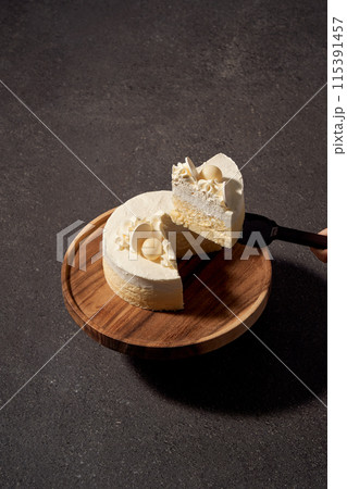 a slice of white cake a slice of white cake 115391457