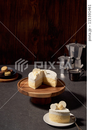 a slice of white cake a slice of white cake 115391461