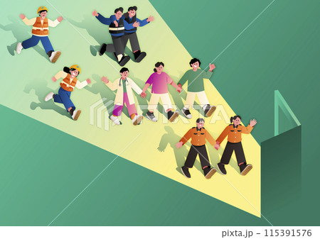 men and women moving toward harmony and unity men and women moving toward harmony and unity 115391576