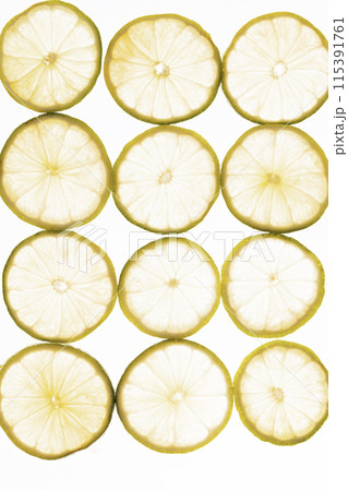 A transparent background with a fresh green lime cross-section 115391761