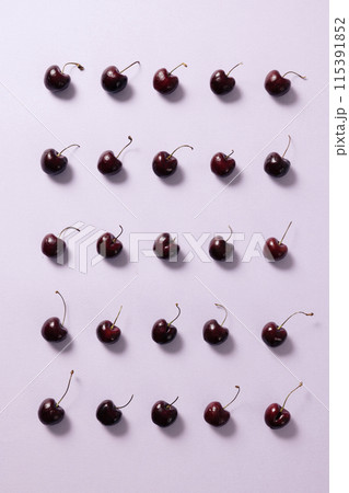 cherries with a top arranged in a square shape cherries with a top arranged in a square shape 115391852