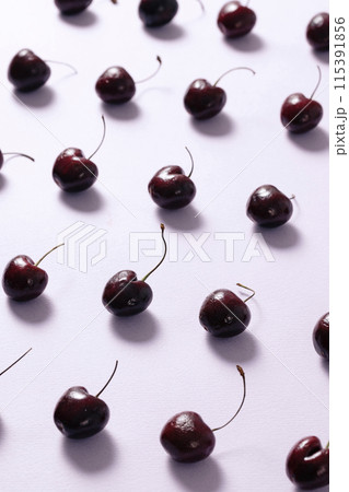 cherries with regularly arranged taps cherries with regularly arranged taps 115391856