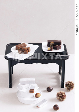 Traditional Tea and Chestnut Yanggang Dessert Traditional Tea and Chestnut Yanggang Dessert 115392337