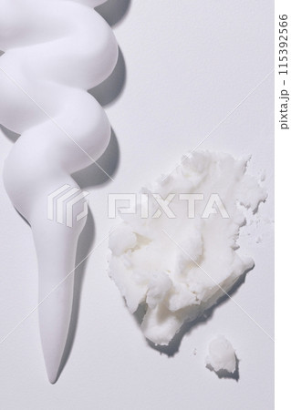 Shaving foam with white background and white cream Shaving foam with white background and white cream 115392566
