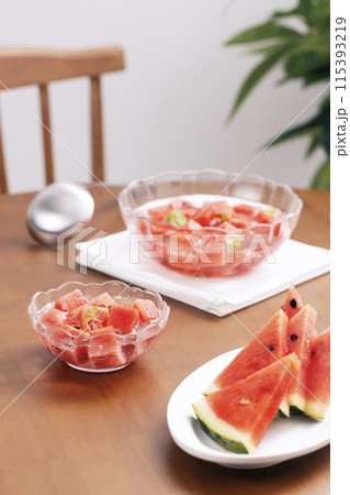 Summer cool watermelon salad Summer cool watermelon salad 115393219