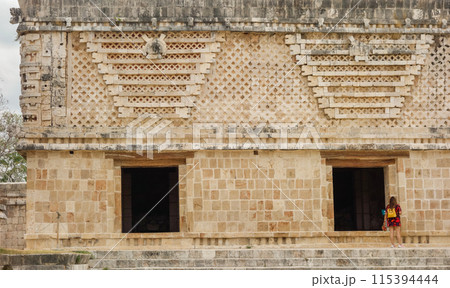 Uxmal mayan archaeological site in Yucatan Peninsula, Mexico 115394444