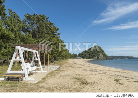 前浜海水浴場［加津佐バス停前］の絶景ブランコ【長崎県南島原市】 115394960