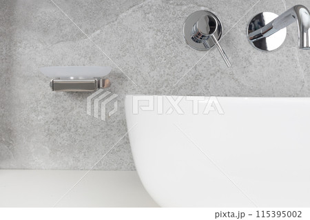 Minimalist Bathroom Sink and Soap Dish Minimalist Bathroom Sink and Soap Dish 115395002