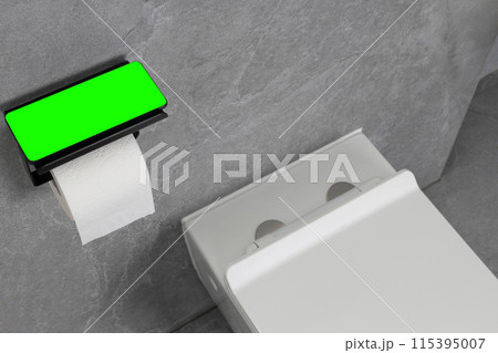 Smartphone Holder with Toilet Paper Roll 115395007
