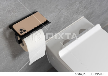 Smartphone on Toilet Paper Holder 115395008