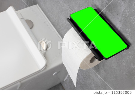 Smartphone on Toilet Paper Holder 115395009