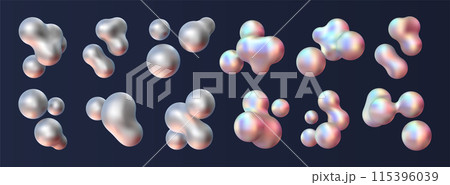 3d vector liquid blobs. 115396039