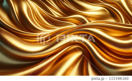 金色のシルクの背景素材 金色のシルクの背景素材 115396160