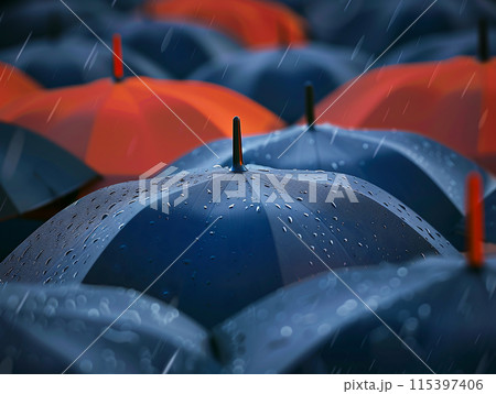 赤と黒の傘の花 赤と黒の傘の花 115397406