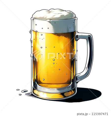 冷えたジョッキのビール 115397471
