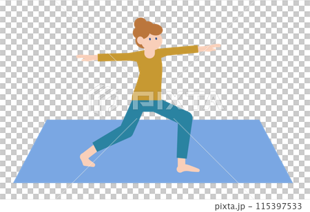 Yoga pose illustration 115397533
