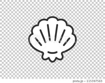 貝殼圖示插圖(畫線) 貝殼圖示插圖(畫線) 115397583