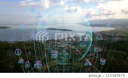Sustainable society concept. Environmental technology. Sustainable development goals. SDGs. High quality 4k photo Sustainable society concept. Environmental technology. Sustainable development goals. SDGs. High quality 4k photo 115397675