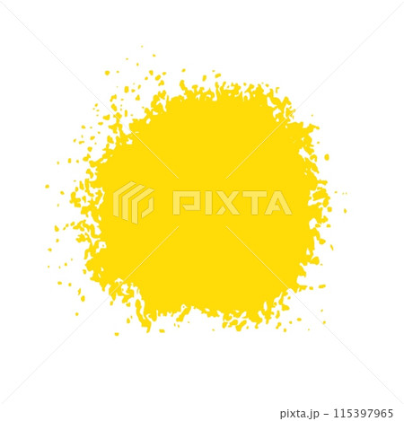 Hand drawn yellow crayon powder explosion Hand drawn yellow crayon powder explosion 115397965