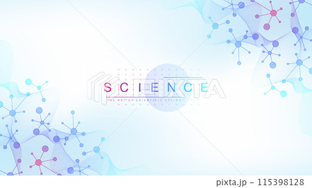 DNA Abstract Background Structure For Science Research and Gene genetic, Healthcare, and Medicine Design. Vector Illustration 115398128